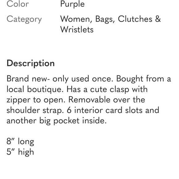 Elegant Purple Women's Bag - Picture 5 of 5